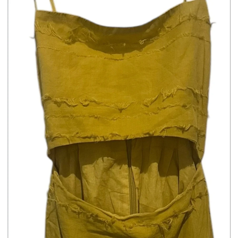 Cotton Candy LA Mustard Cut Out Dress Medium NWT - Picture 3 of 10